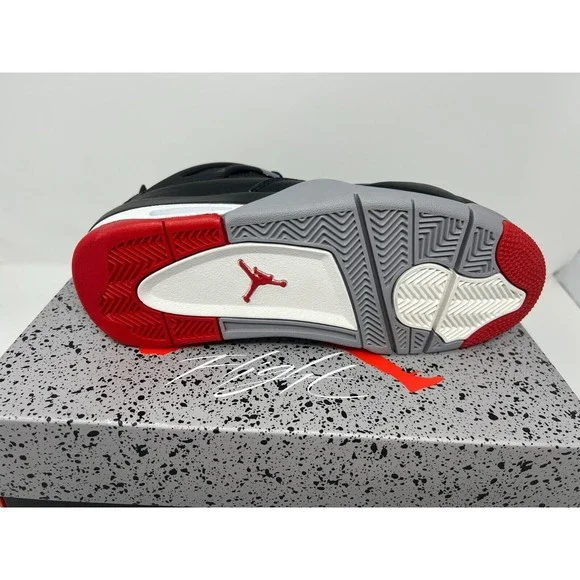 Air Jordan 4 Retro Bred Reimagined (GS) Youth Shoes FQ8213-006 Size 7Y - Picture 7 of 9